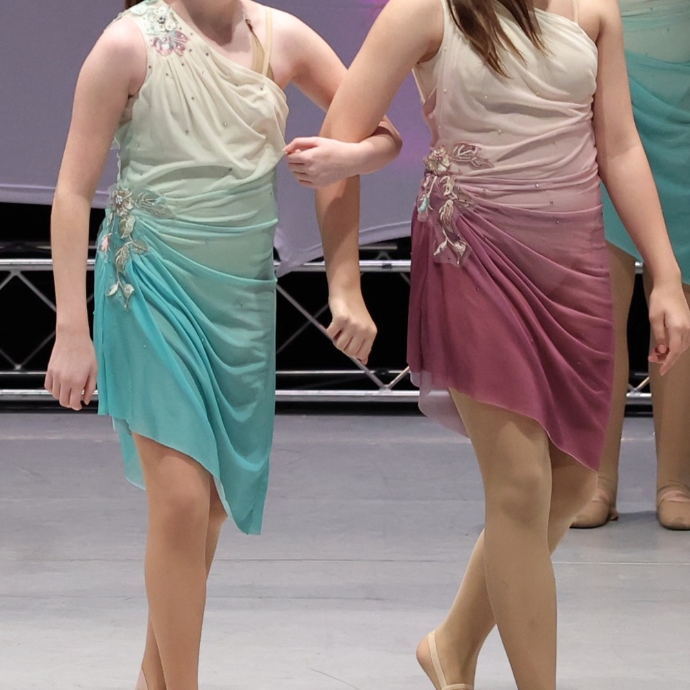 Elegant Two-Tone Dance Costume by tenth house size SA- ONE COSTUME